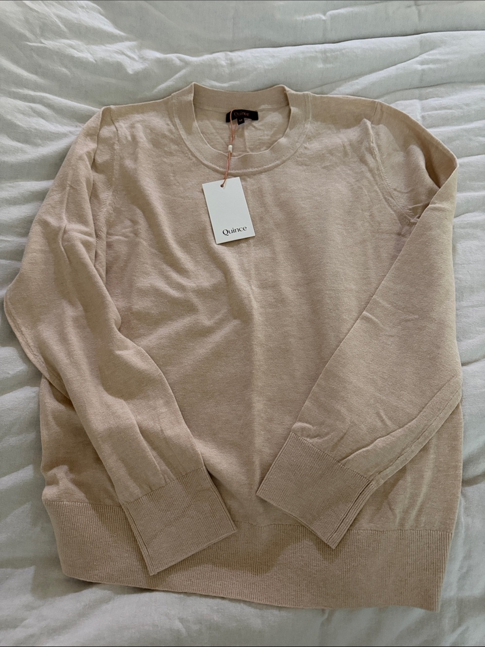 NEW Quince Women's Crewneck Sweater in Beige